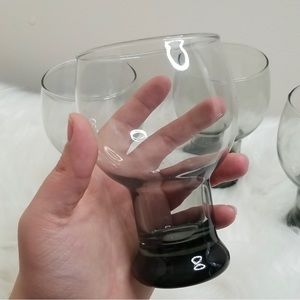 Libbey Vintage Smoke Stax Goblets Set of Six